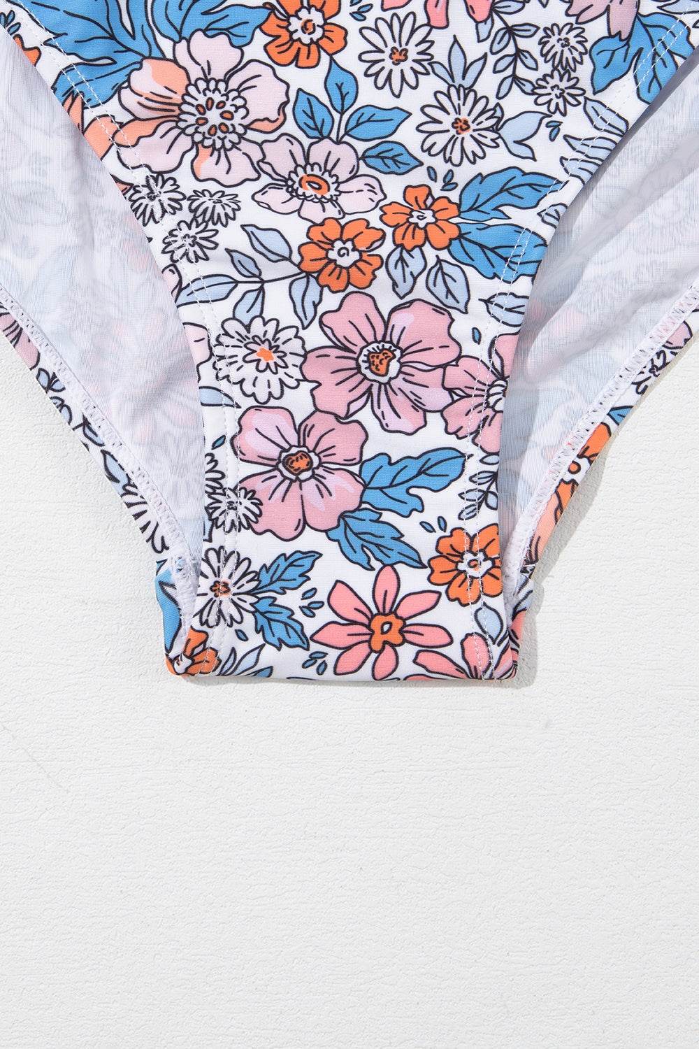 Drawstring Printed Wide Strap Swim Dress - Hovatok