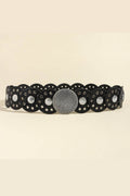 Round Shape PU Leather Belt - Hovatok