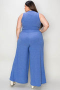 Basic Bae Full Size Ribbed Tank and Wide Leg Pants Set - Hovatok