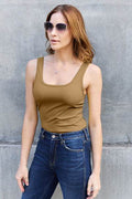 Basic Bae Full Size Square Neck Wide Strap Tank - Hovatok