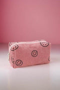 Zenana Smiley Face Corduroy Cosmetic Pouch - Hovatok