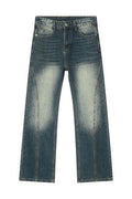 Decorative Seam Jeans with Pockets - Hovatok