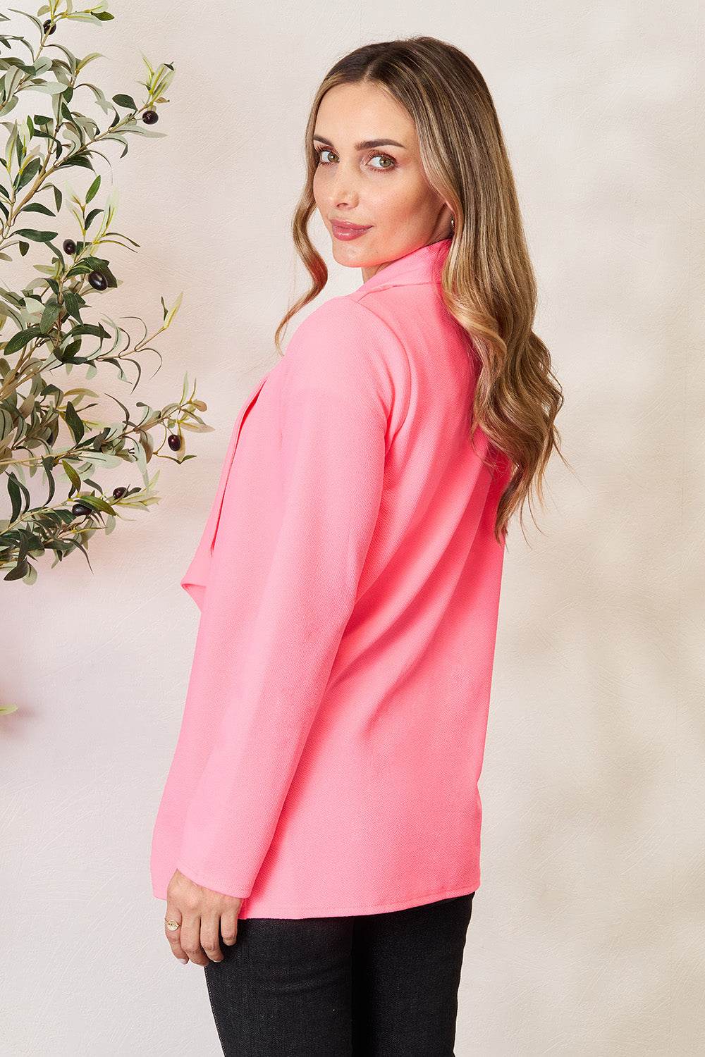 Heimish Full Size Open Front Long Sleeve Blazer - Hovatok