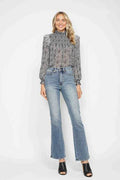 Judy Blue Full Size Tummy Control Back Embroidered Pocketed Bootcut Jeans Plus Size - Hovatok