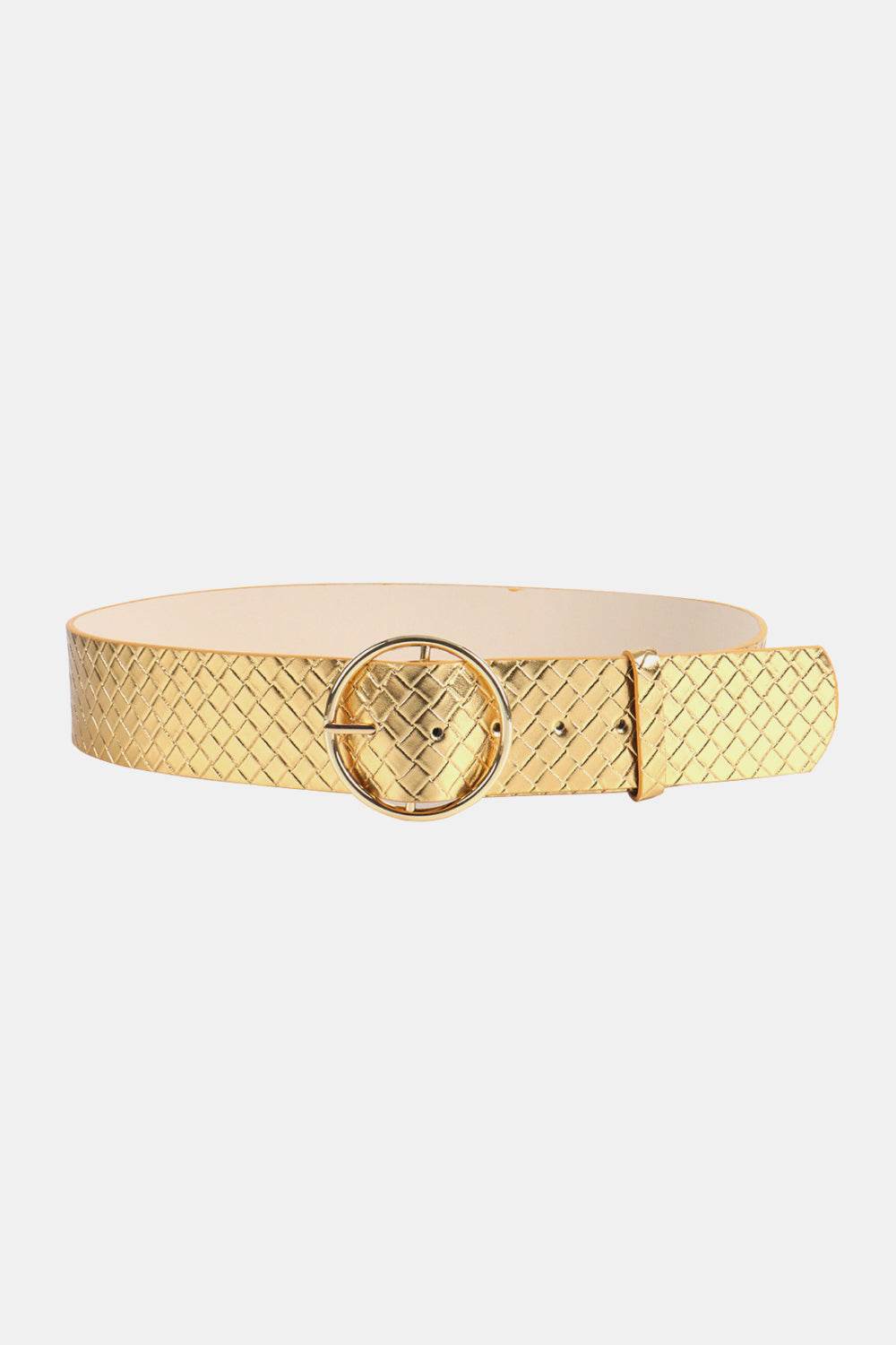 PU Leather Circle Shape Buckle Belt - Hovatok