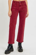 RISEN Full Size High Rise Straight Jeans with Patch Pockets - Hovatok