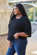 Basic Bae Full Size Round Neck Drop Shoulder T-Shirt - Hovatok