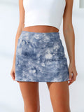 Quick-Dry Tie-Dye Wide Waistband Active Tennis Skirt - Hovatok
