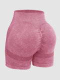 Washed High Waist Active Shorts - Hovatok
