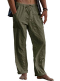 Men's Full Size Drawstring Straight Leg Pants Plus Size - Hovatok