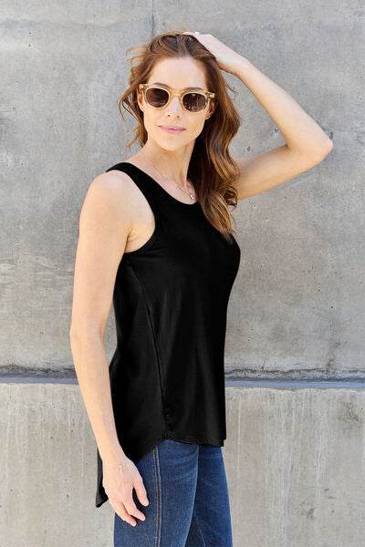 Basic Bae Bamboo Full Size Round Neck Tank - Hovatok