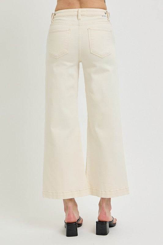 RISEN Full Size Tummy Control Cropped Bootcut Jeans Plus Size - Hovatok