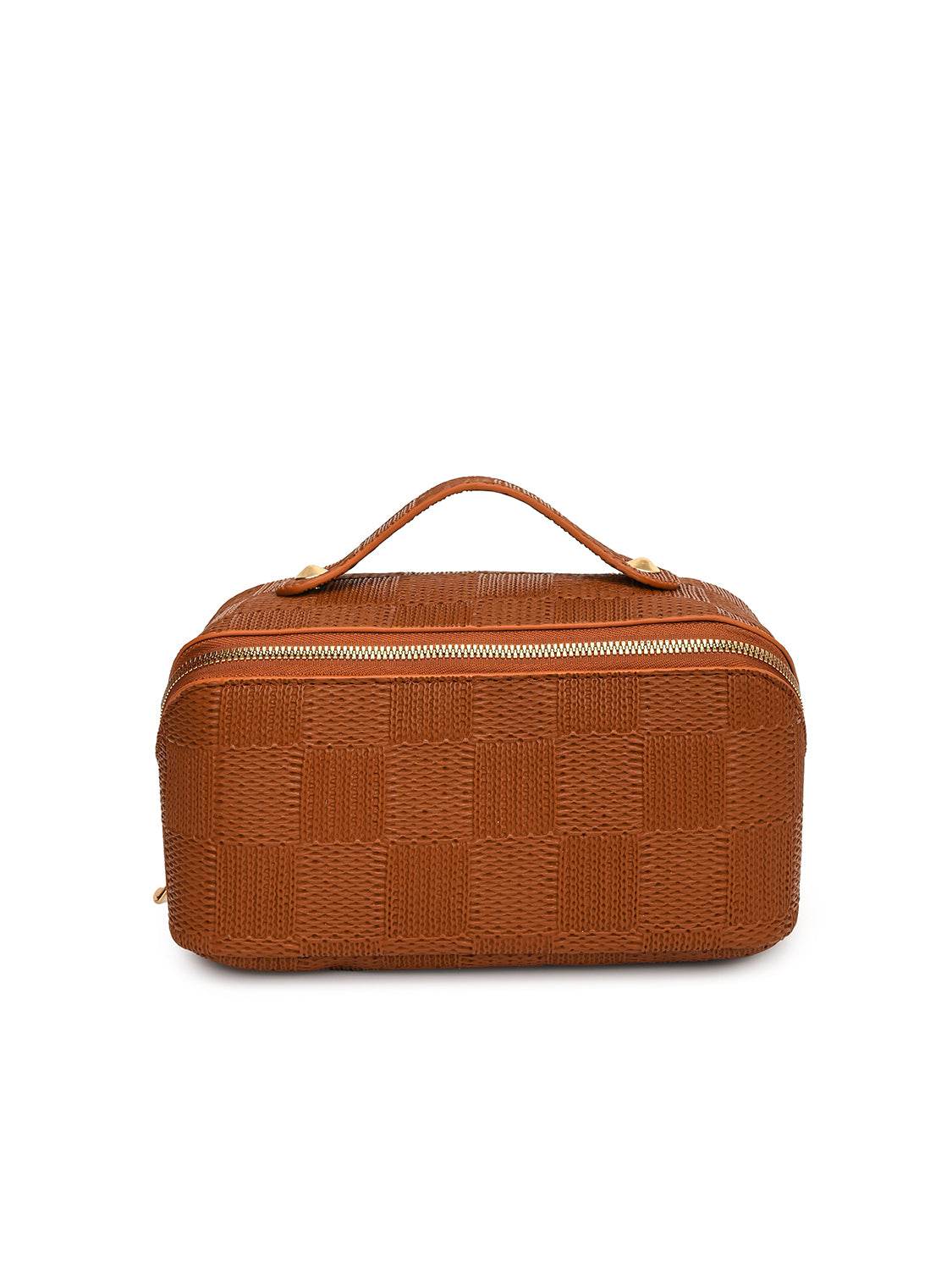 Texture PU Leather Cosmetic Bag - Hovatok
