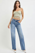 RISEN Full Size High Rise Straight Leg Jeans with Pockets - Hovatok