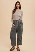 Annie Wear Mineral Washed Elastic Waist Pants - Hovatok