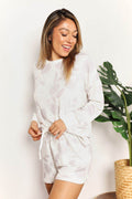 Double Take Floral Long Sleeve Top and Shorts Loungewear Set - Hovatok