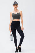 Wide Waistband Slim Fit Active Leggings - Hovatok