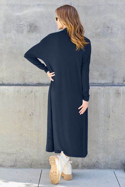 Basic Bae Full Size Open Front Long Sleeve Cover Up - Hovatok