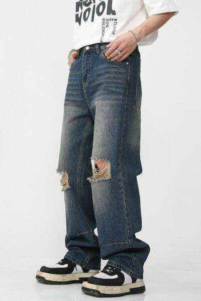 Distressed Jeans with Pockets - Hovatok