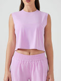 Millennia Round Neck Cropped Active Tank - Hovatok