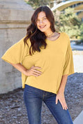 Basic Bae Bamboo Full Size Round Neck Drop Shoulder T-Shirt - Hovatok