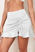 Ruched Elastic Waist Swim Skirt - Hovatok