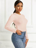 Round Neck Long Sleeve Bodysuit - Hovatok