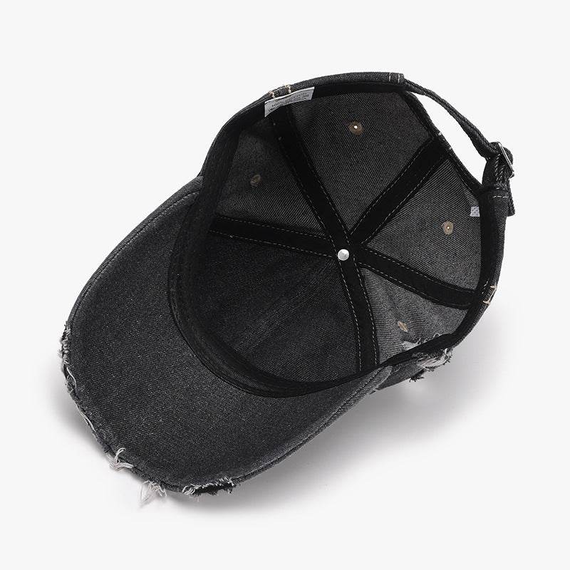Distressed Adjustable Cotton Baseball Cap - Hovatok