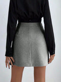 Buttoned Mini Skirt - Hovatok