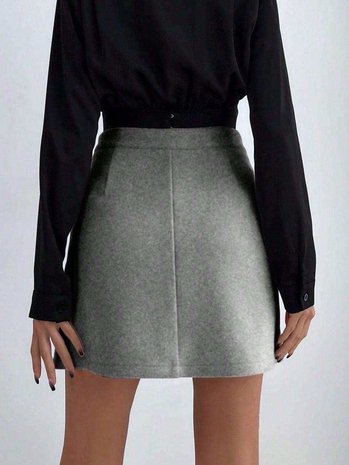 Buttoned Mini Skirt - Hovatok