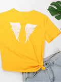 Perfee ANGEL Round Neck Short Sleeve T-Shirt - Hovatok