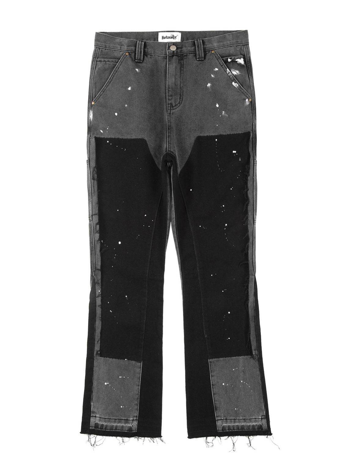 Men's Contrast Washed Bootcut Jeans - Hovatok
