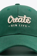 CREATE NEW LIFE Adjustable Cotton Baseball Cap - Hovatok