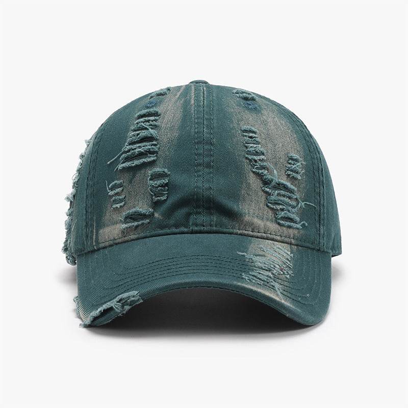 Distressed Adjustable Cotton Baseball Cap - Hovatok