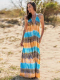 Tie-Dye Halter Neck Dress - Hovatok