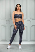 Leopard Cutout Sports Bra and Leggings Set - Hovatok