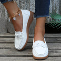 Weave Wedge Heeled Loafers - Hovatok