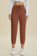 Basic Bae Full Size Air Scuba Drawstring High Waist Cropped Pants - Hovatok