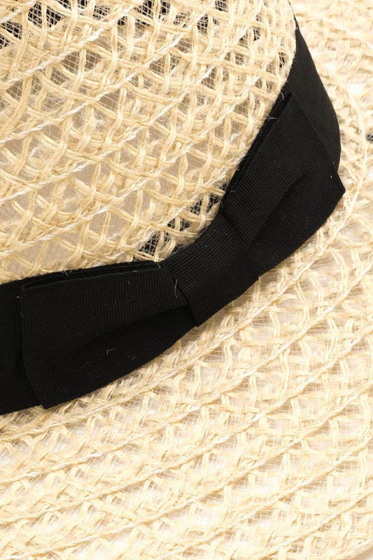 Fame Wide Brim Straw Weave Sun Hat - Hovatok