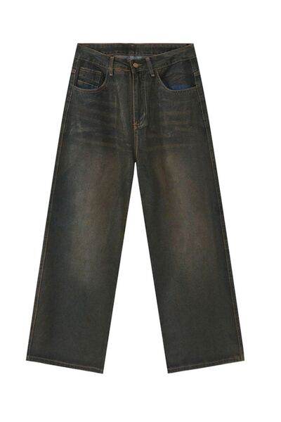 Wide Leg Men's Jeans with Pockets - Hovatok