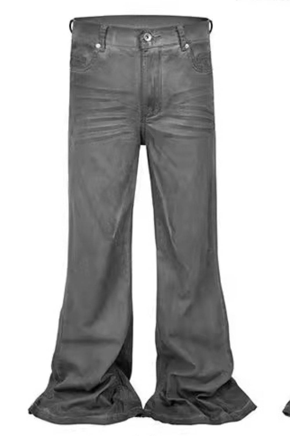 Men's Washed Flare Jeans - Hovatok