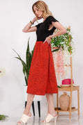 Celeste Full Size Two Tone Animal Print Flutter Sleeve Midi Dress Plus Size - Hovatok