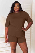 Basic Bae Full Size Soft Rayon Half Sleeve Top and Shorts Set - Hovatok