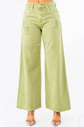 American Bazi High Waist Distressed Wide Leg Jeans - Hovatok