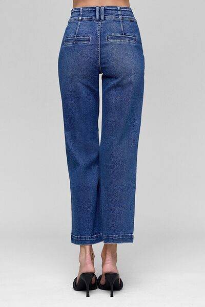 RISEN Tummy Control High Rise Crop Jeans - Hovatok