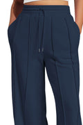 Drawstring Wide Leg Active Pants - Hovatok
