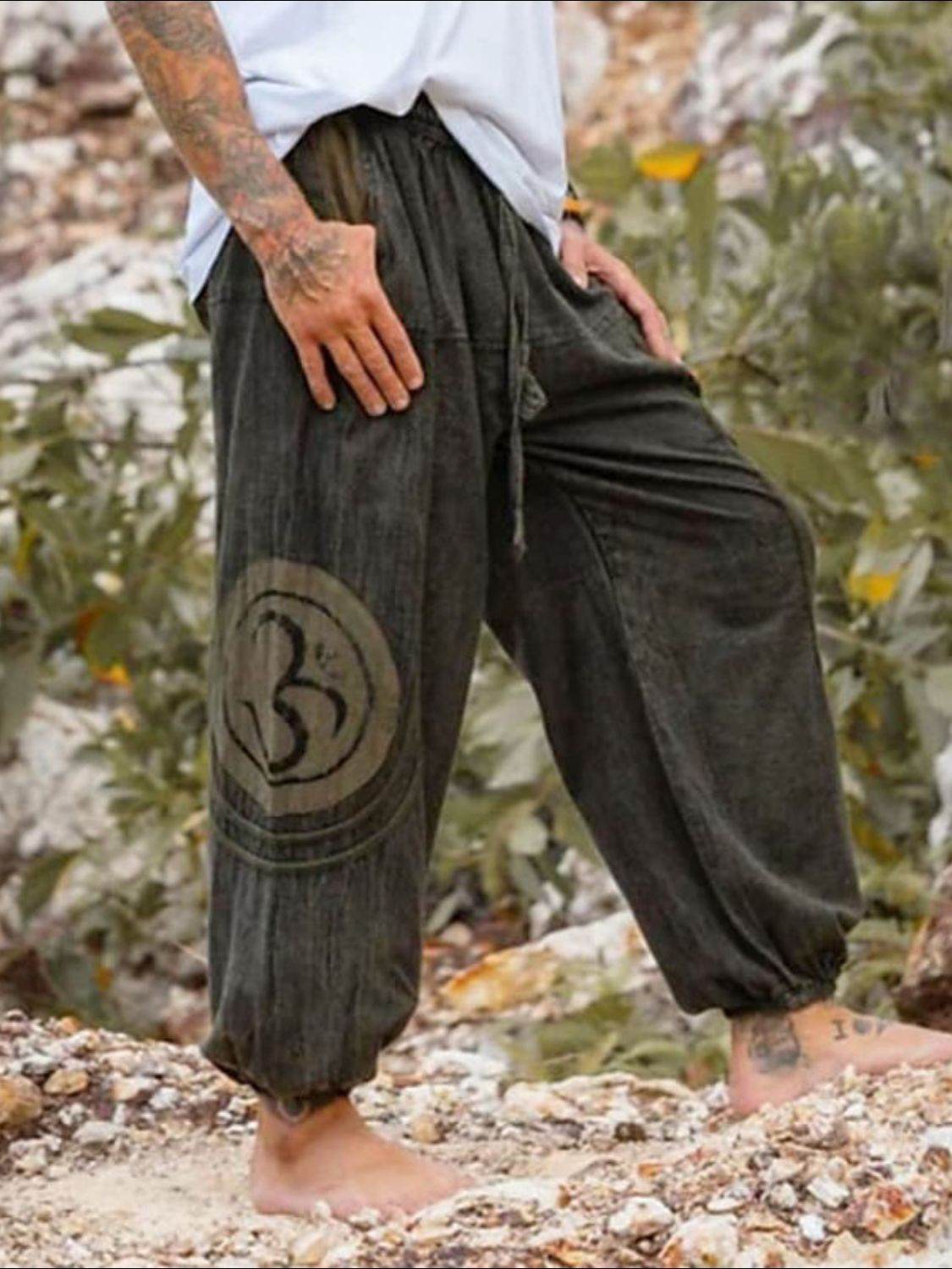 Men's Full Size Drawstring Jogger with Pockets Plus Size - Hovatok