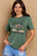 Simply Love Full Size Book & Flower Graphic Cotton Tee - Hovatok