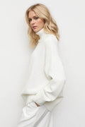 Basic Bae Turtleneck Dropped Shoulder Long Sleeve Sweater - Hovatok