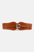 Wide Elastic Belt with Alloy Buckle - Hovatok
